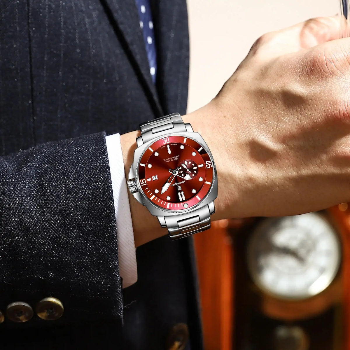 Luxury Men's Quartz Watch - Waterproof Stainless Steel Timepiece