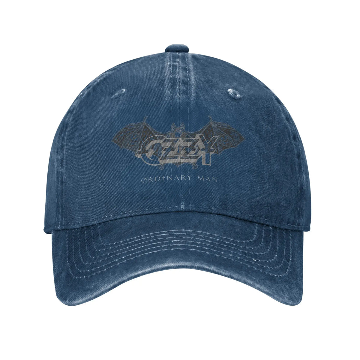 Premium Distressed Denim Cap - Vintage Wash Snapback Hat