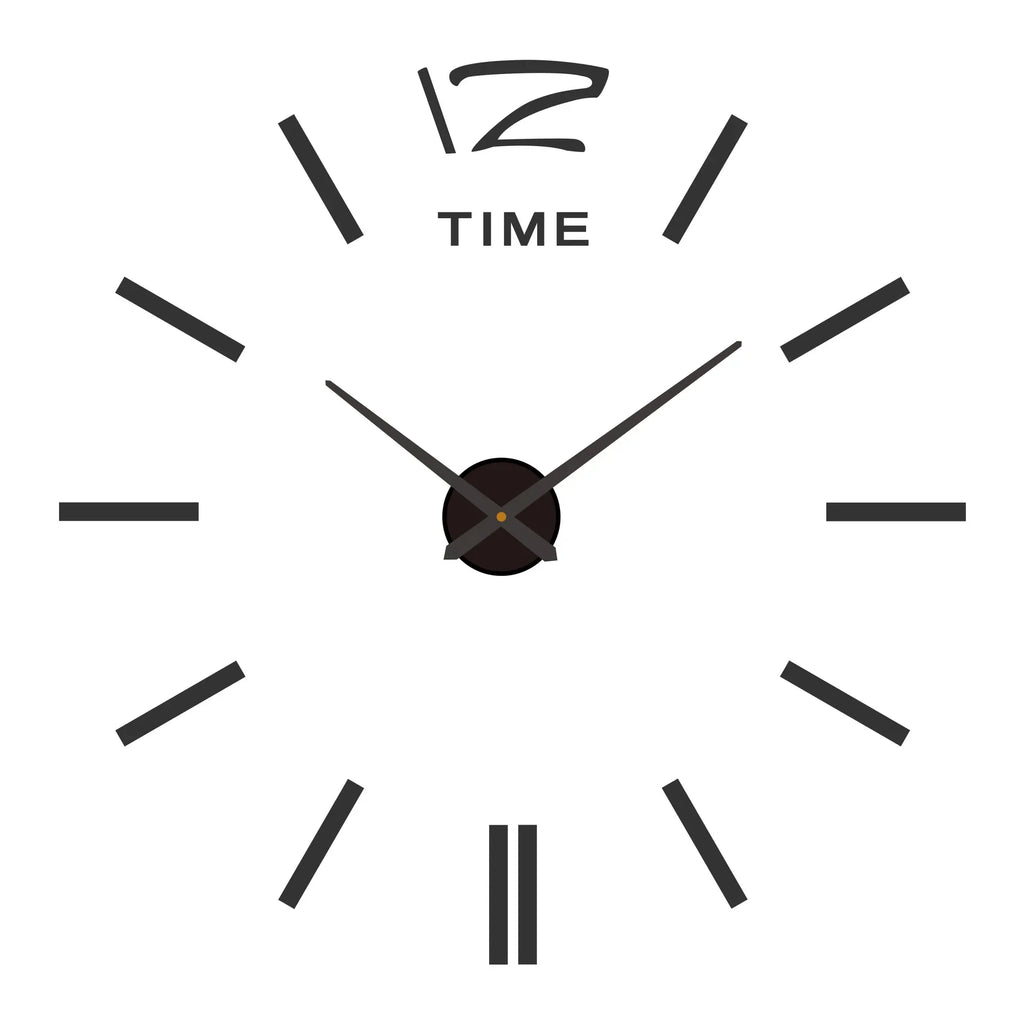 Elegant Modern Large Wall Clock - 3D DIY Quartz Design