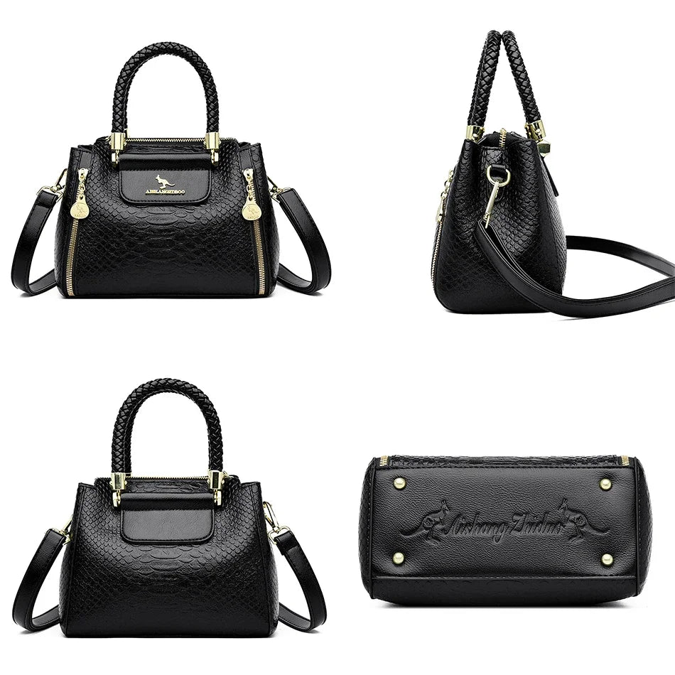 Elegant Designer Crossbody Bag - Premium Soft Leather