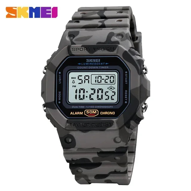 Luxury Digital Sports Watch - Waterproof Military Backlight