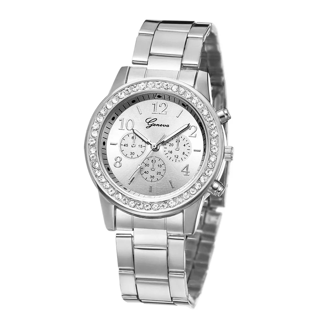 Elegant Ladies Rose Gold Watch - Stainless Steel Bracelet