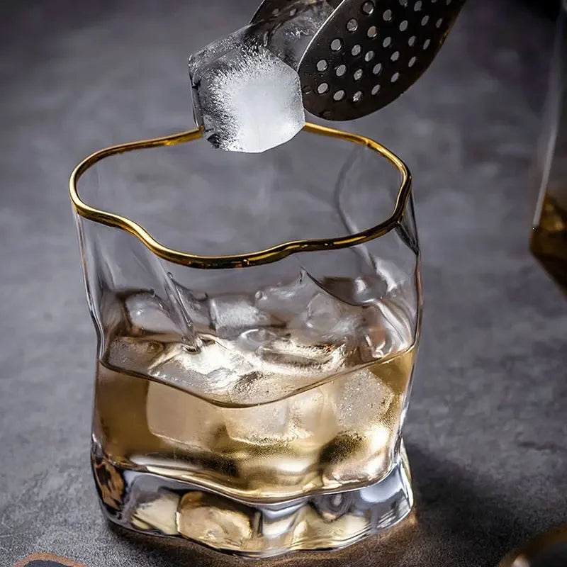 Elegant Luxury Irregular Whiskey Glass - 280ml