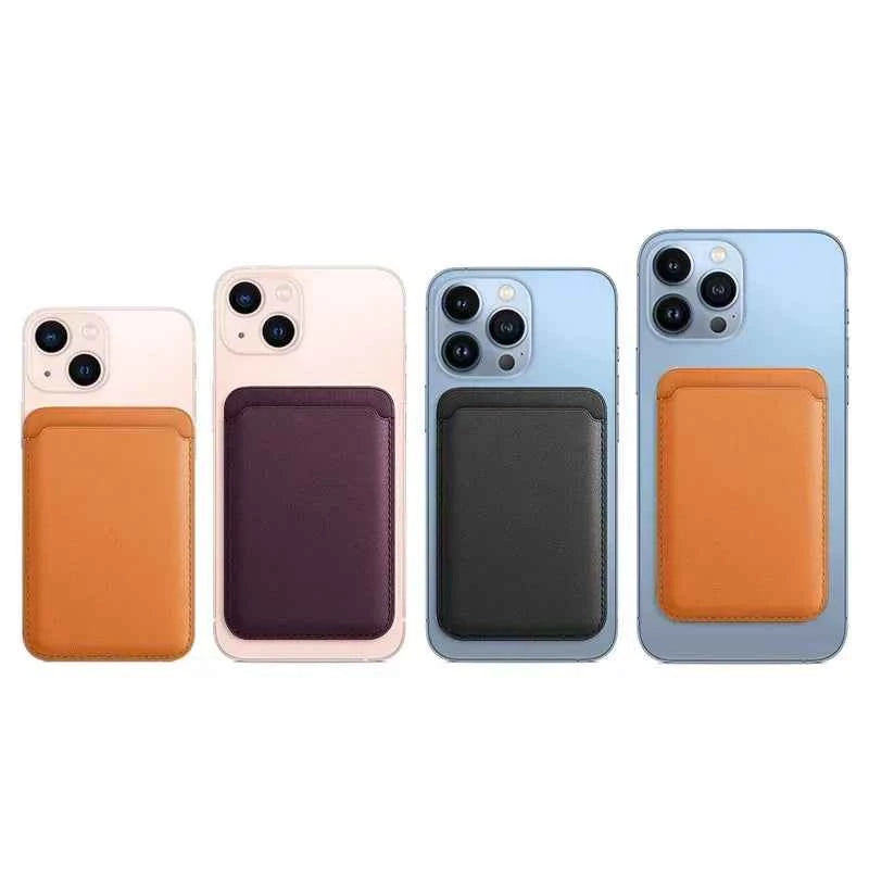 Luxury Magnetic Leather Wallet Case - MagSafe Compatible Cover