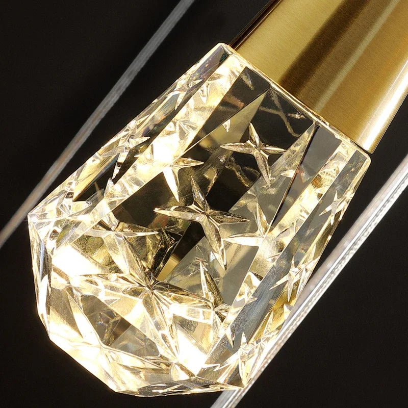 Luxury Spiral Crystal Chandelier - Modern LED Staircase Lighting