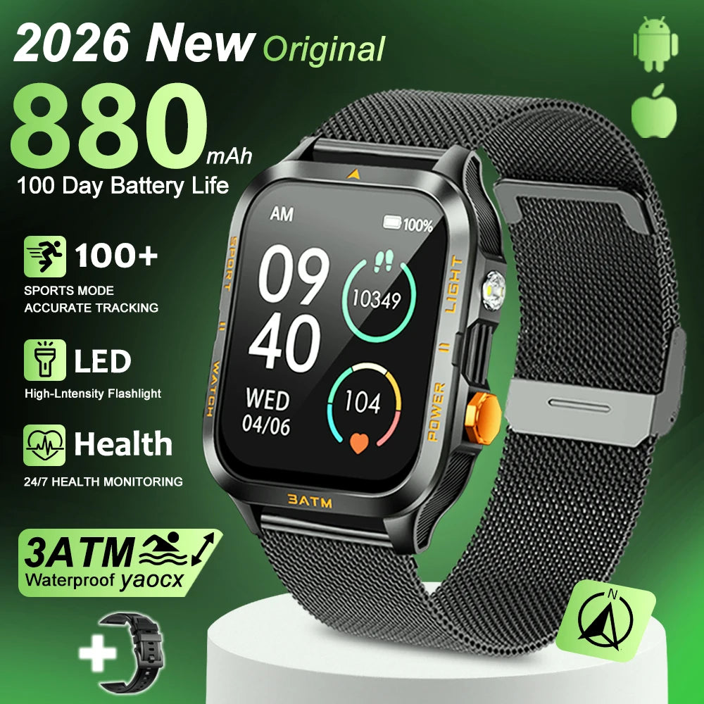Smart Sports Watch with LED Lighting & Health Detection