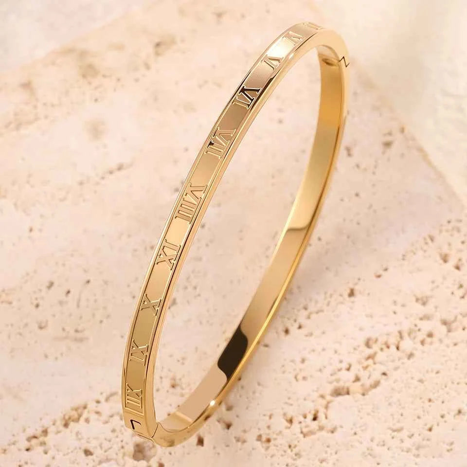 Elegant Stackable Bangles - Sparkling Zirconia Stainless Steel Set