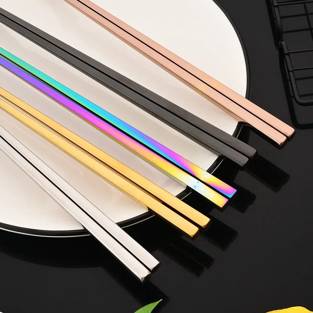 Premium Luxury Stainless Steel Cutlery Set - 8-Piece Korean Dinnerware