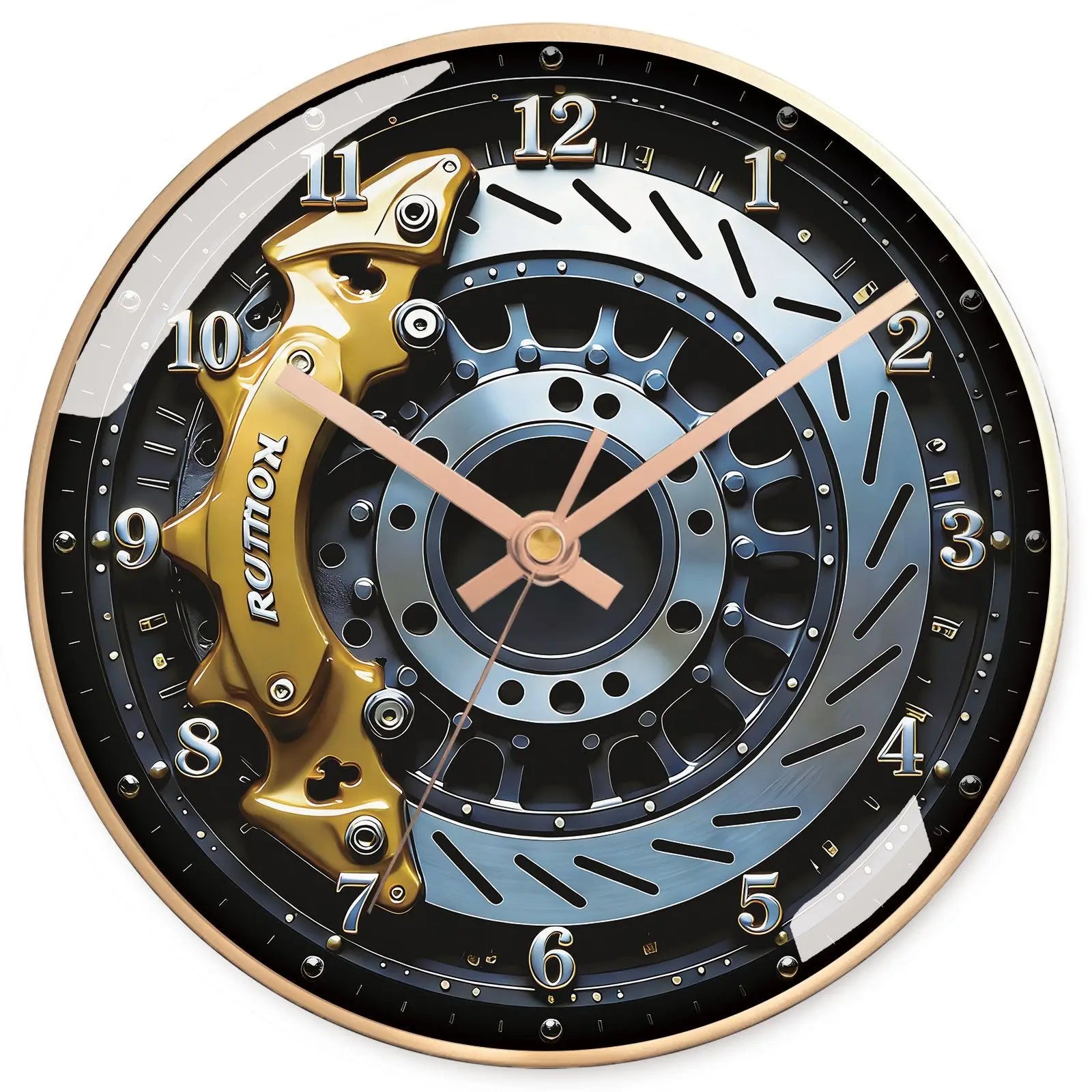 Elegant Silent Gear Wall Clock - No-Punch Quartz Movement