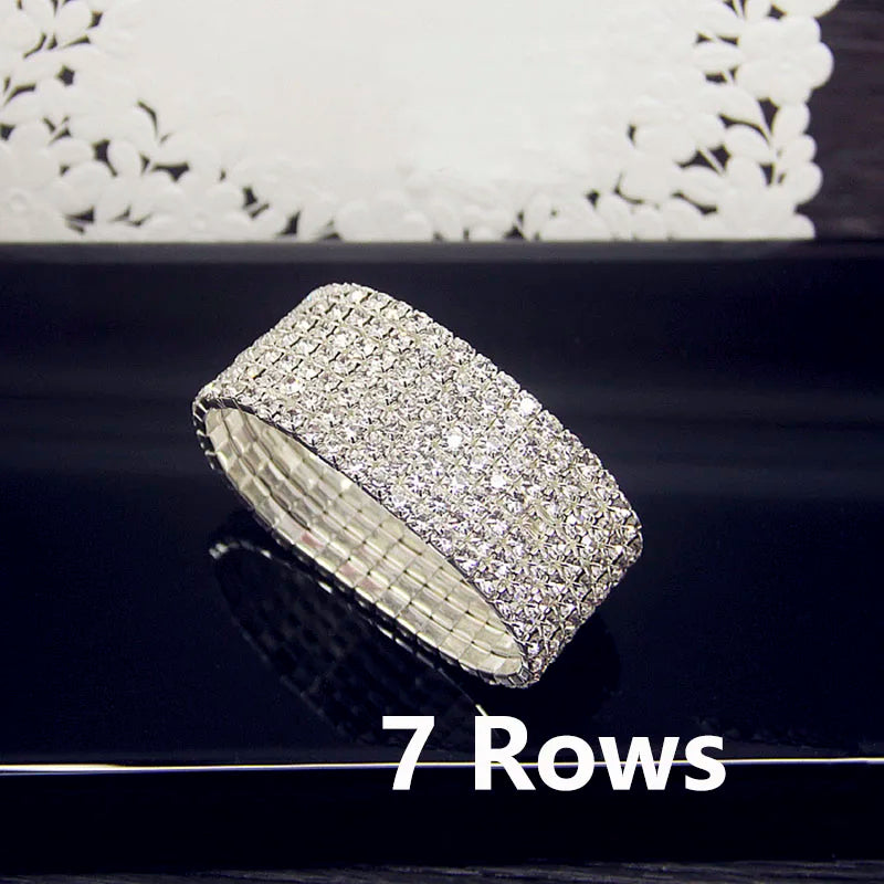 Elegant White Crystal Bracelet - AAA CZ Zircon Elastic Design