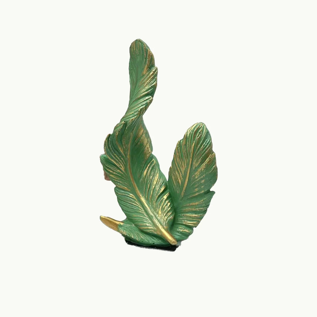 Elegant Artistic Feather Sculpture - Modern Resin Centerpiece