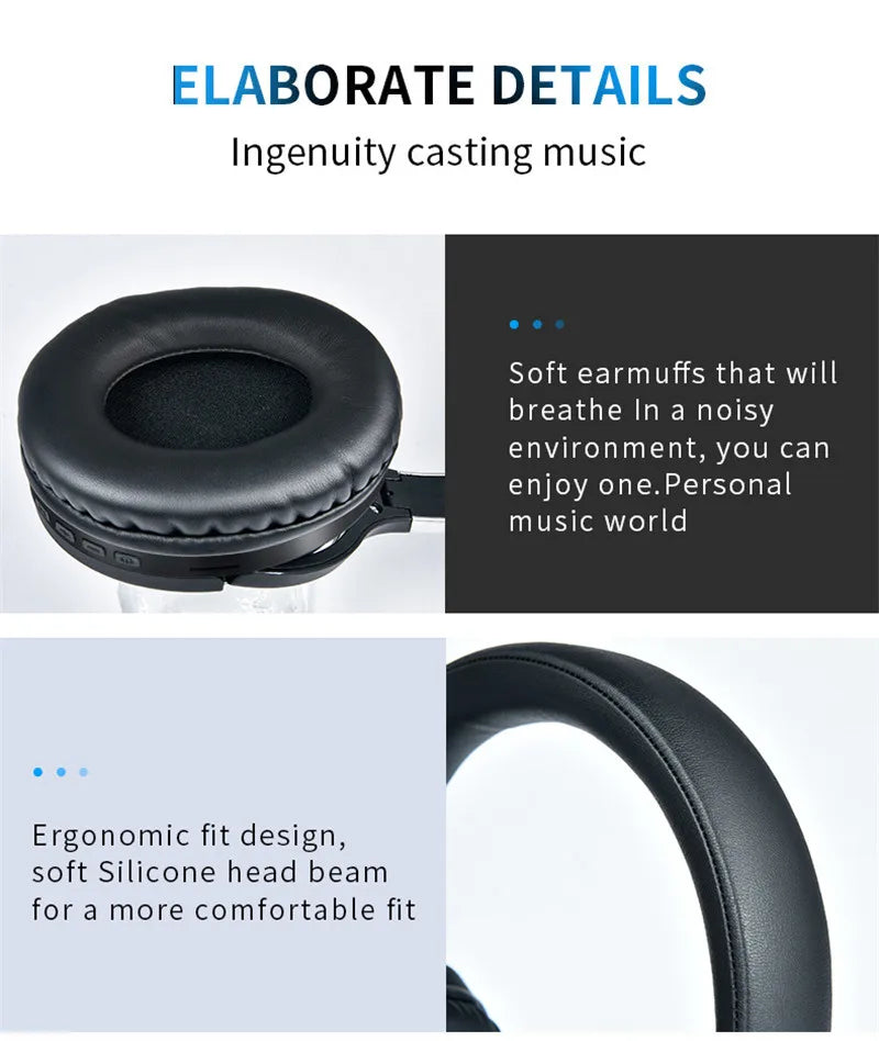Premium Bluetooth TV Headset with Wireless Adapter - Over-Ear TV Headphones