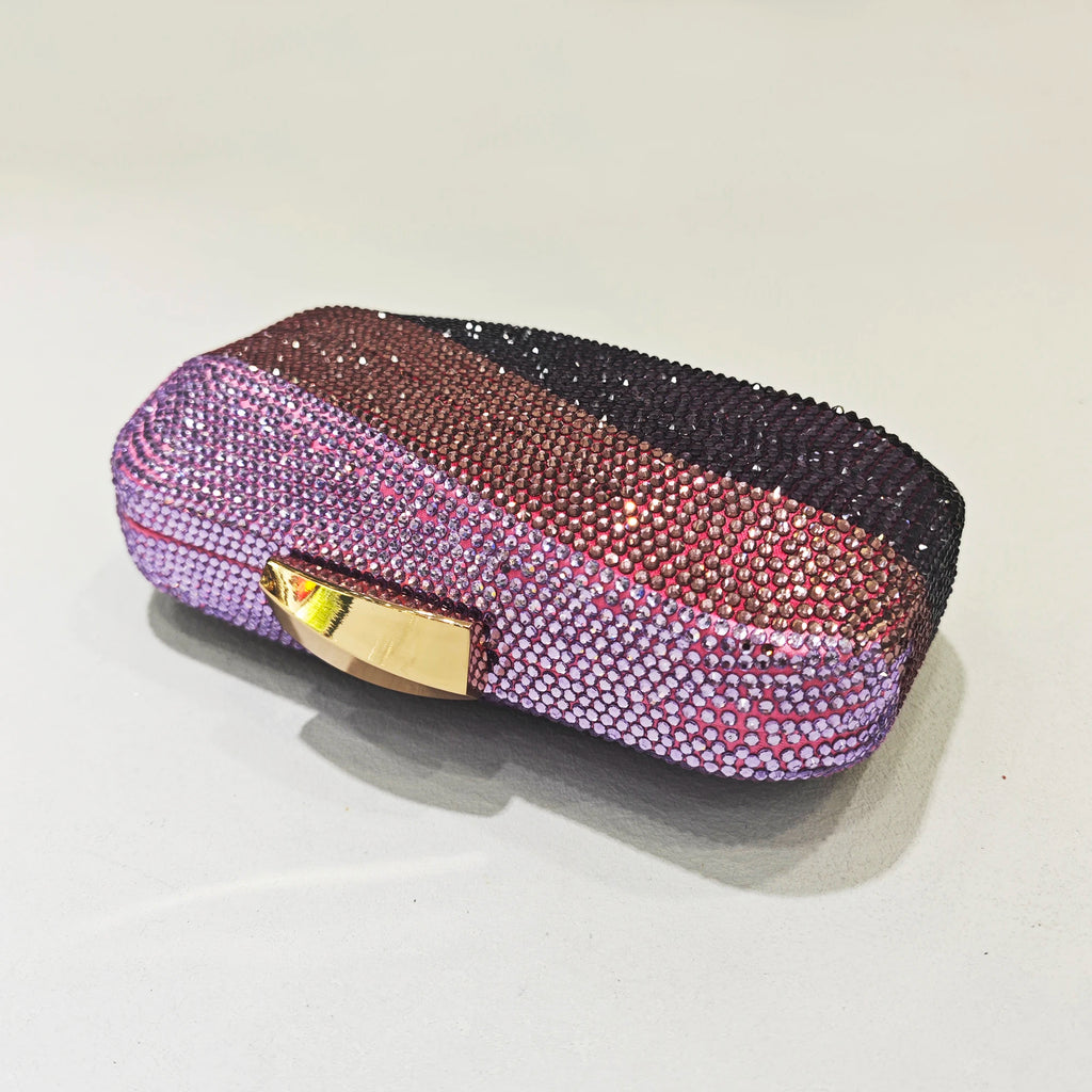 Elegant Crystal Clutch Evening Bag - Luxury Minaudiere Handbag