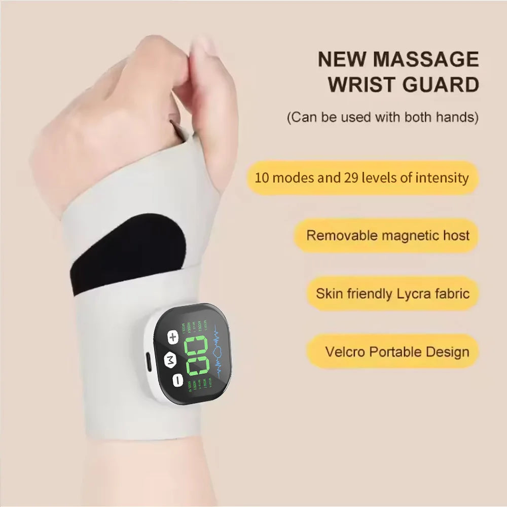 Premium EMS Electric Hand Wrist Massager - 10 Mode Vibration