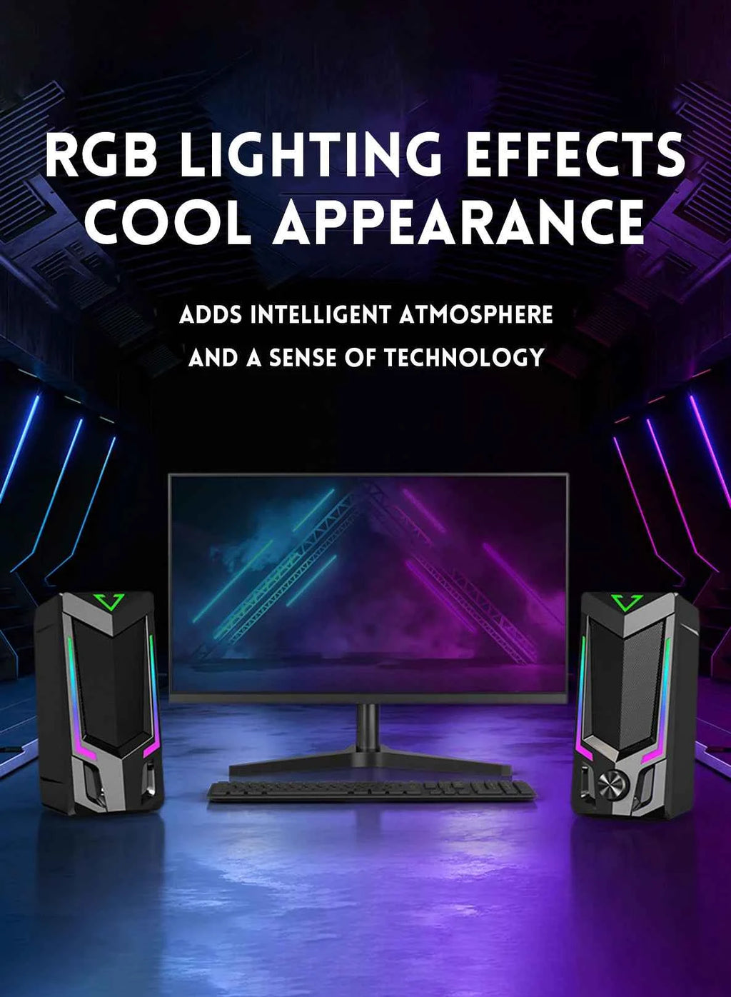 RGB Computer Speaker - Immersive Desktop Stereo Sound