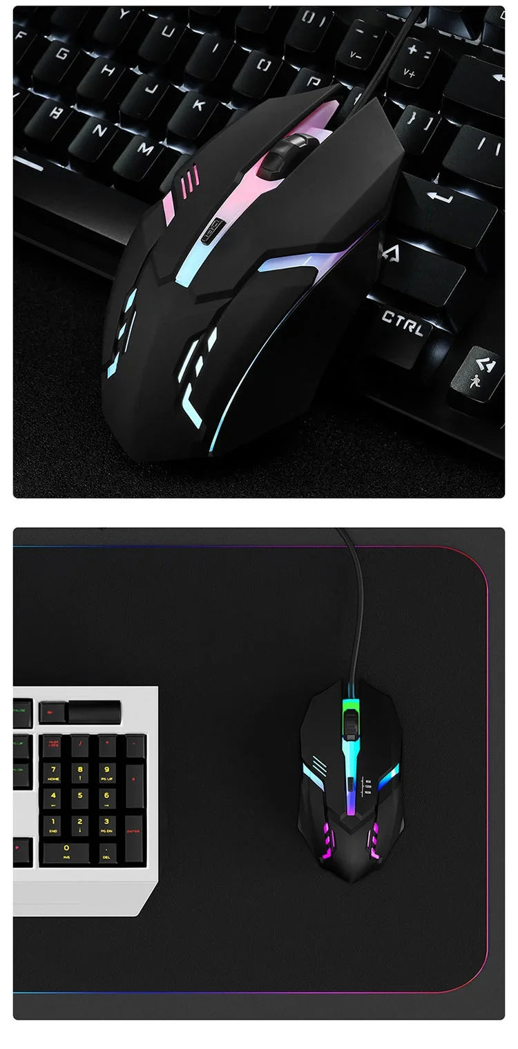 Premium Ergonomic Gaming Mouse – Wired RGB with 4 Buttons
