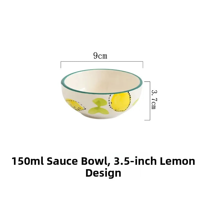 Elegant Ceramic Lemon Dinnerware Set - Premium Dining Collection
