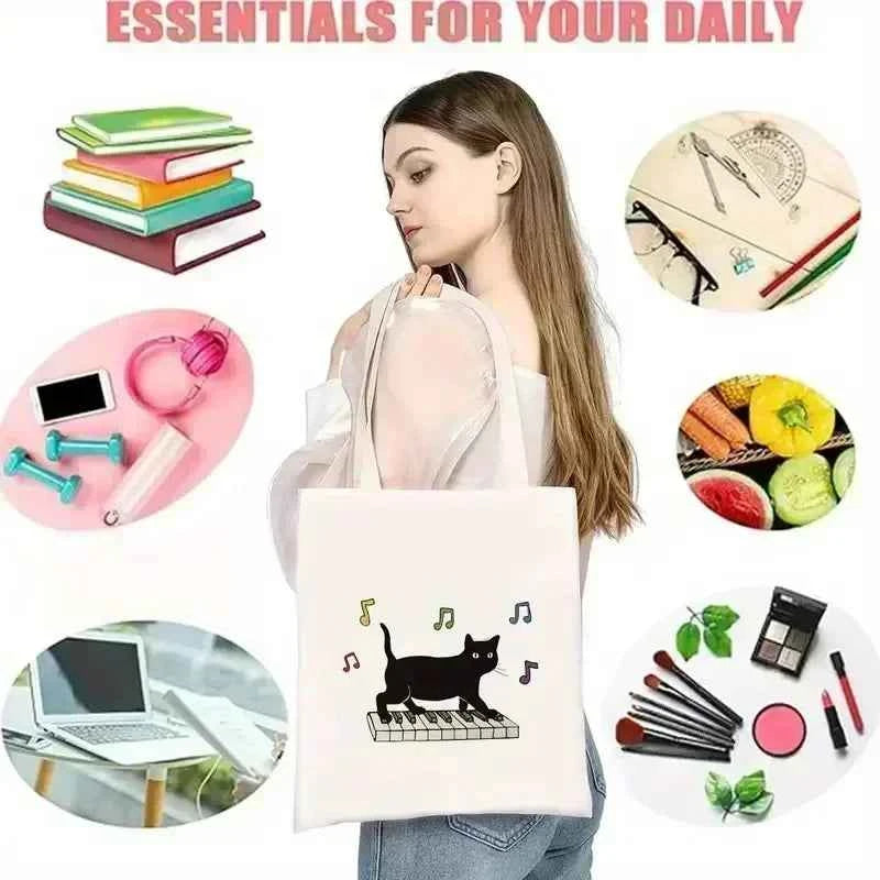 Premium Kawaii Tote Bag - Cartoon Canvas Shopper