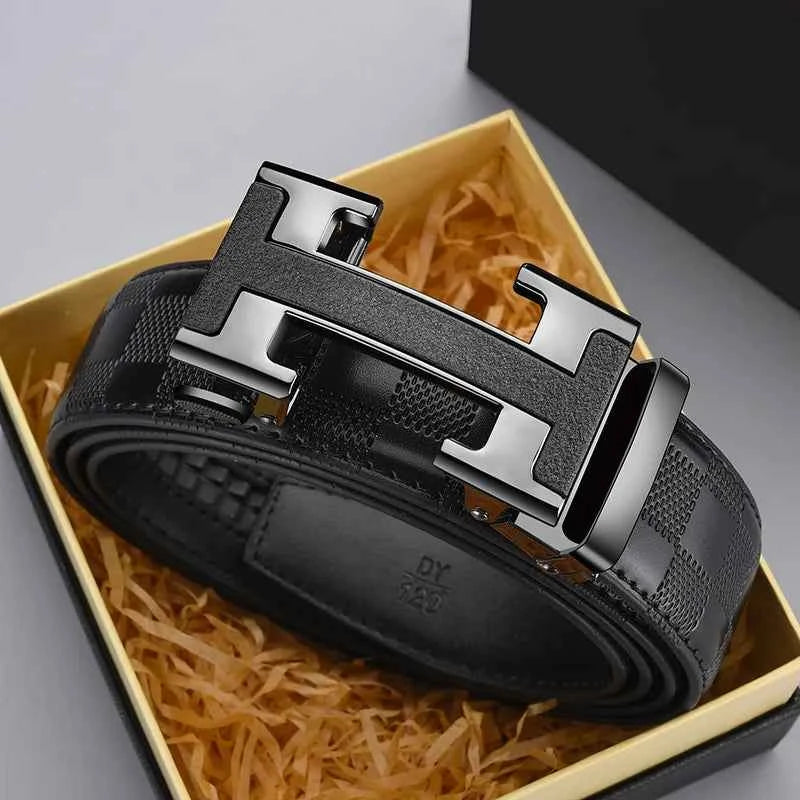 Premium Men's Automatic Buckle Belt - Genuine Leather