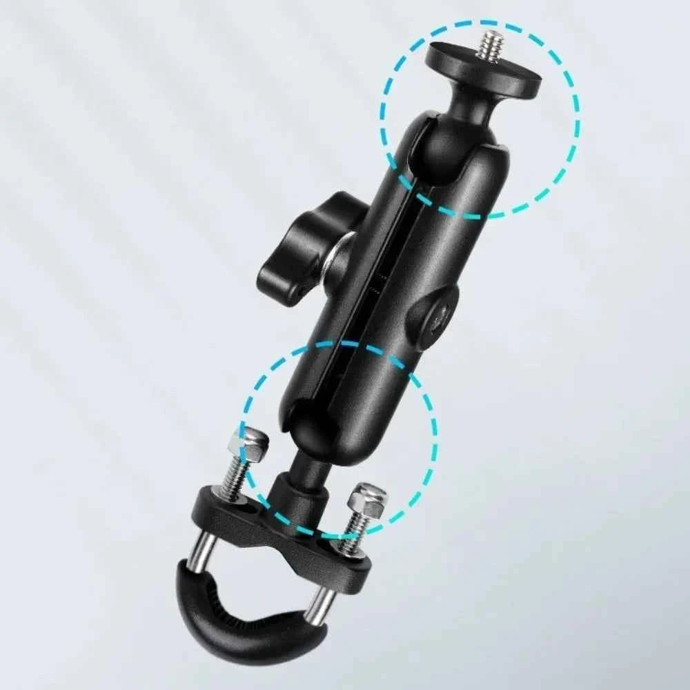 Durable Motorcycle Camera Mount - Secure Aluminum Alloy Pan Tilt Bracket