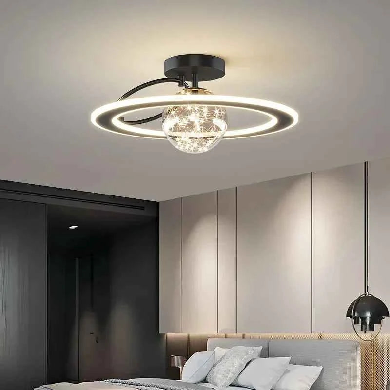 Modern Golden Glass Ball Ceiling Lamp - Luxury Home Decor Fixture