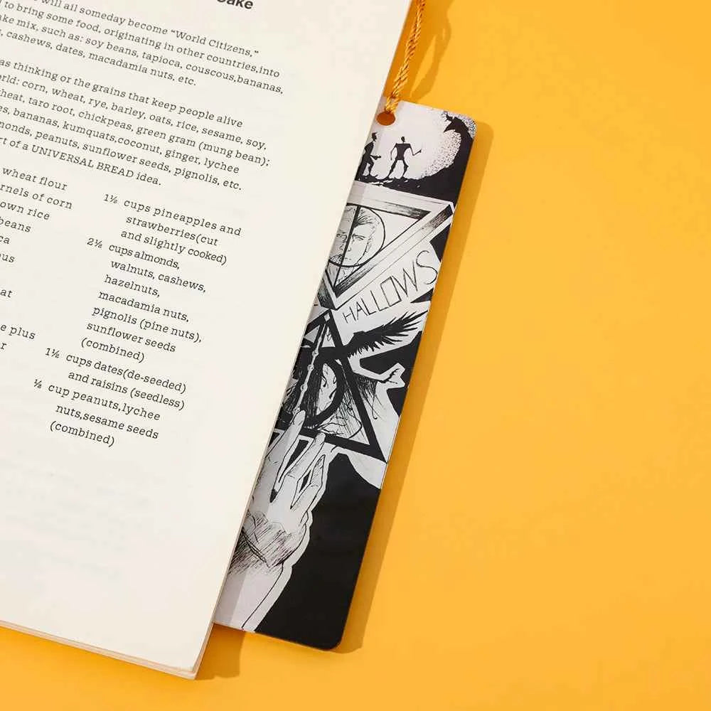 Magical Deathly Hallows Acrylic Bookmark with Tassel