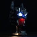 Batman cowl light set - illuminated building block display model with glowing LED lights