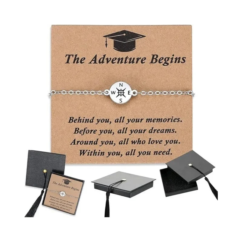 Premium Graduation Gift Set - Doctoral Cap Box & Compass