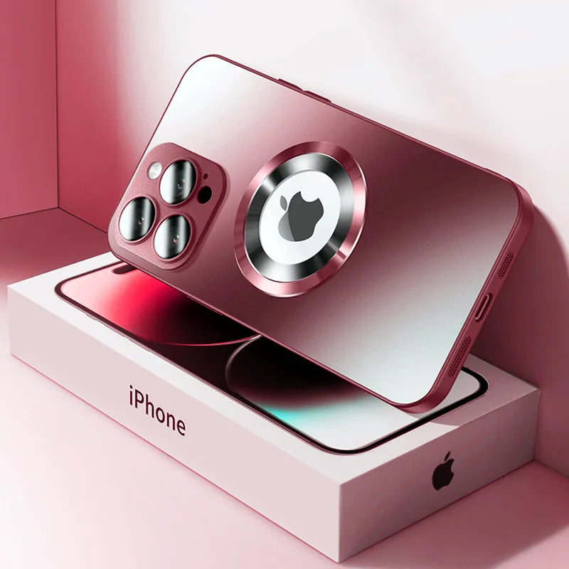 MagSafe Magnetic Wireless Charging Case with Matte Tempered Glass