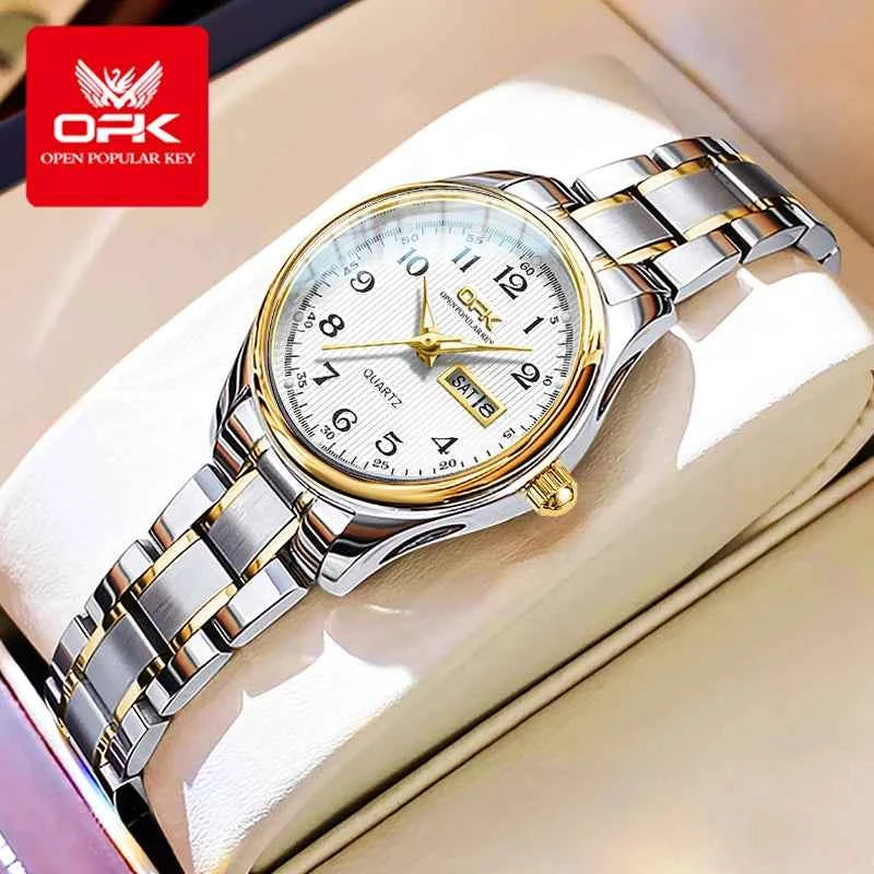 Elegant Women Quartz Watch - Waterproof Stainless Steel Luxury Ladies Timepiece