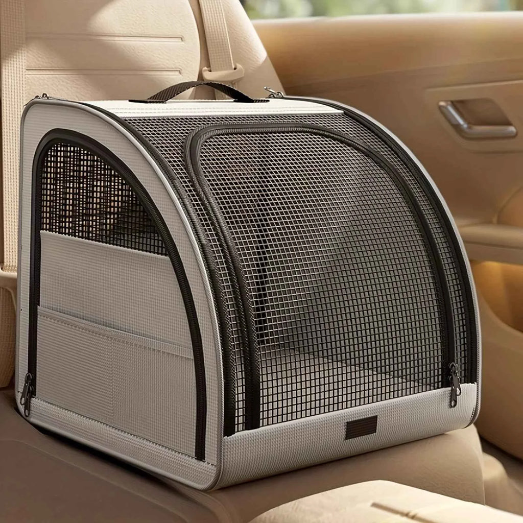 Pet Car Bed for Dogs Cats - Travel Vehicle Accessory, Portable Pet Seat for Car Ride