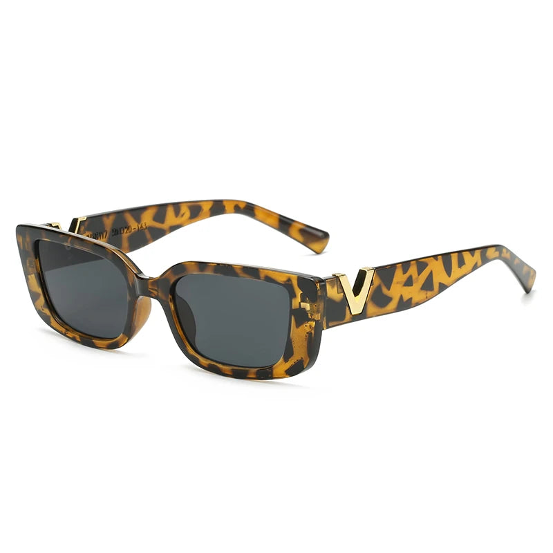 Luxury Vintage Rectangle Sunglasses - Classic Small Frame Eyewear