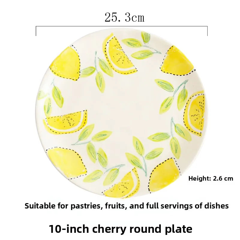 Elegant Ceramic Lemon Dinnerware Set - Premium Dining Collection