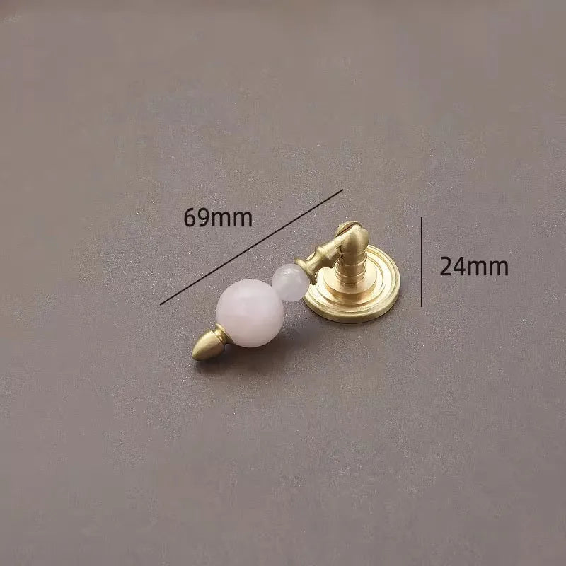 Elegant Brass Cabinet Handles - High-End Crystal Knobs