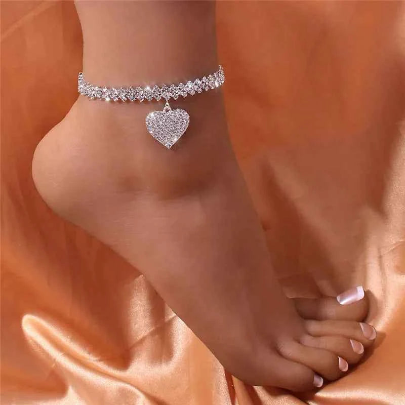Stunning Rhinestone Chain Anklet - Luxury Leg Bracelet