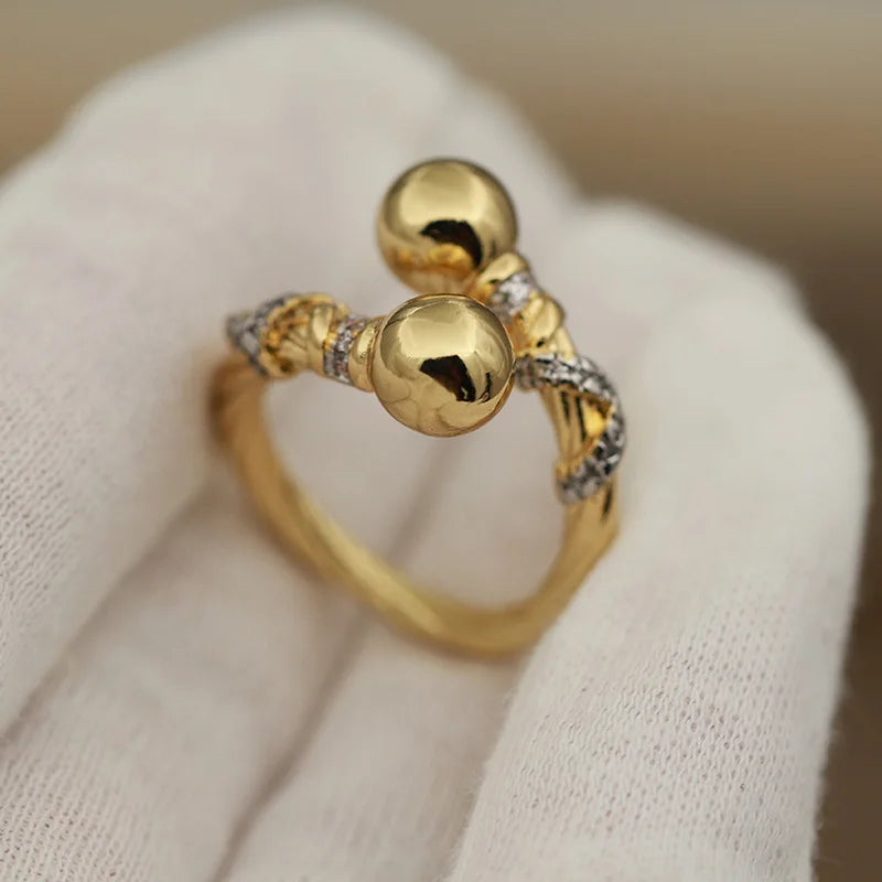 Luxury Crystal Waterdrop Open Ring - Adjustable Zirconia Jewelry