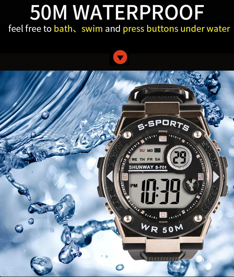 Premium Digital Sports Watch - Waterproof & Luminous