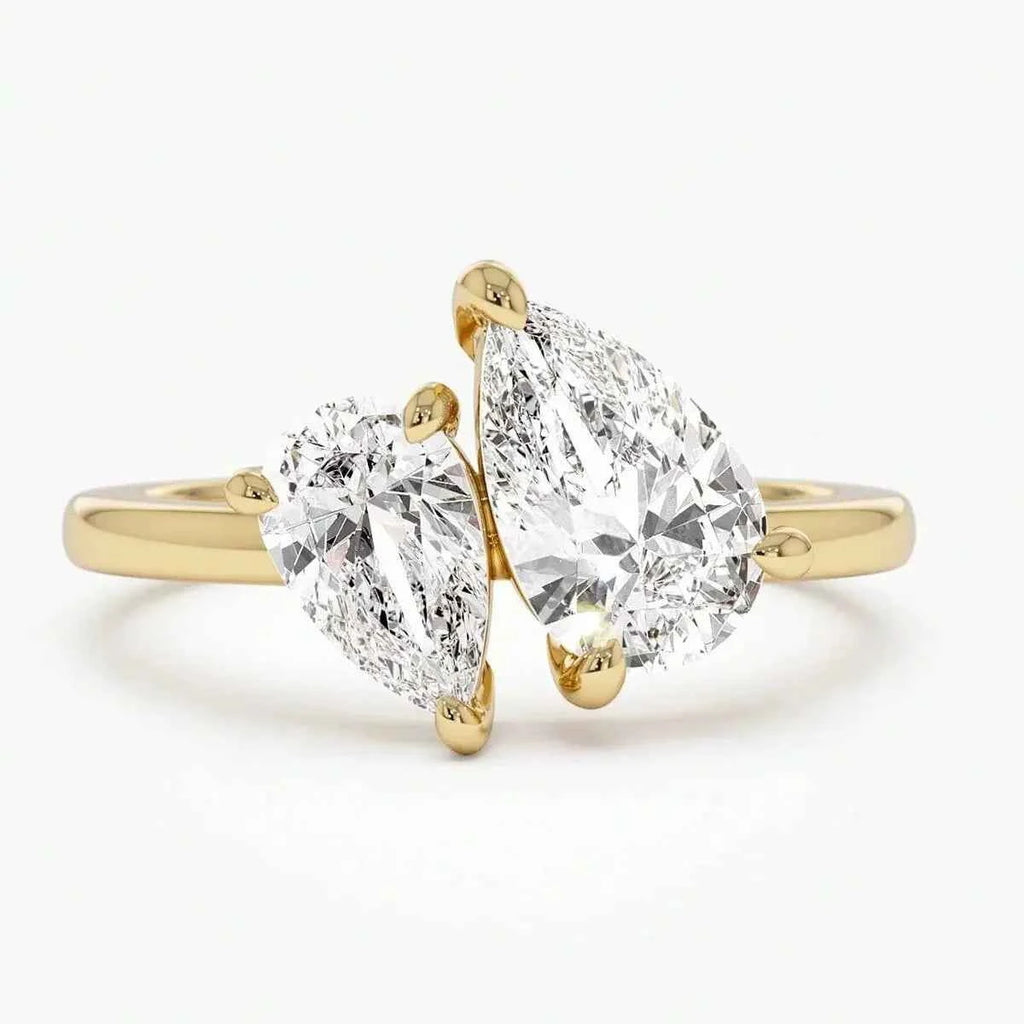 Classic Zircon Water Drop Ring in 925 Sterling Silver