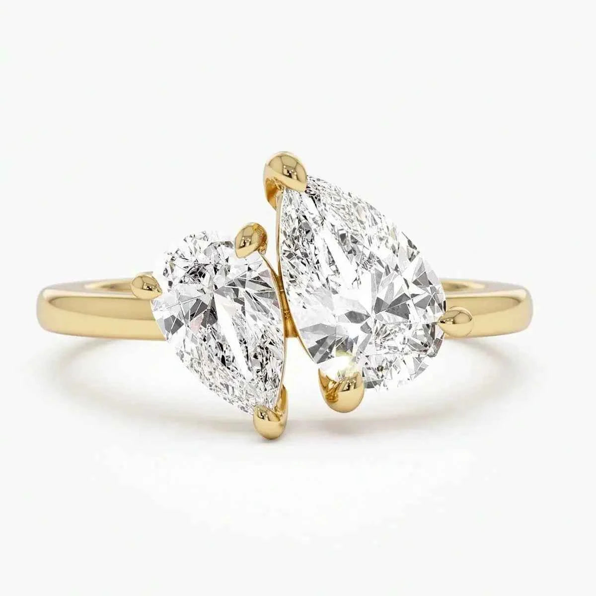Classic Zircon Water Drop Ring in 925 Sterling Silver