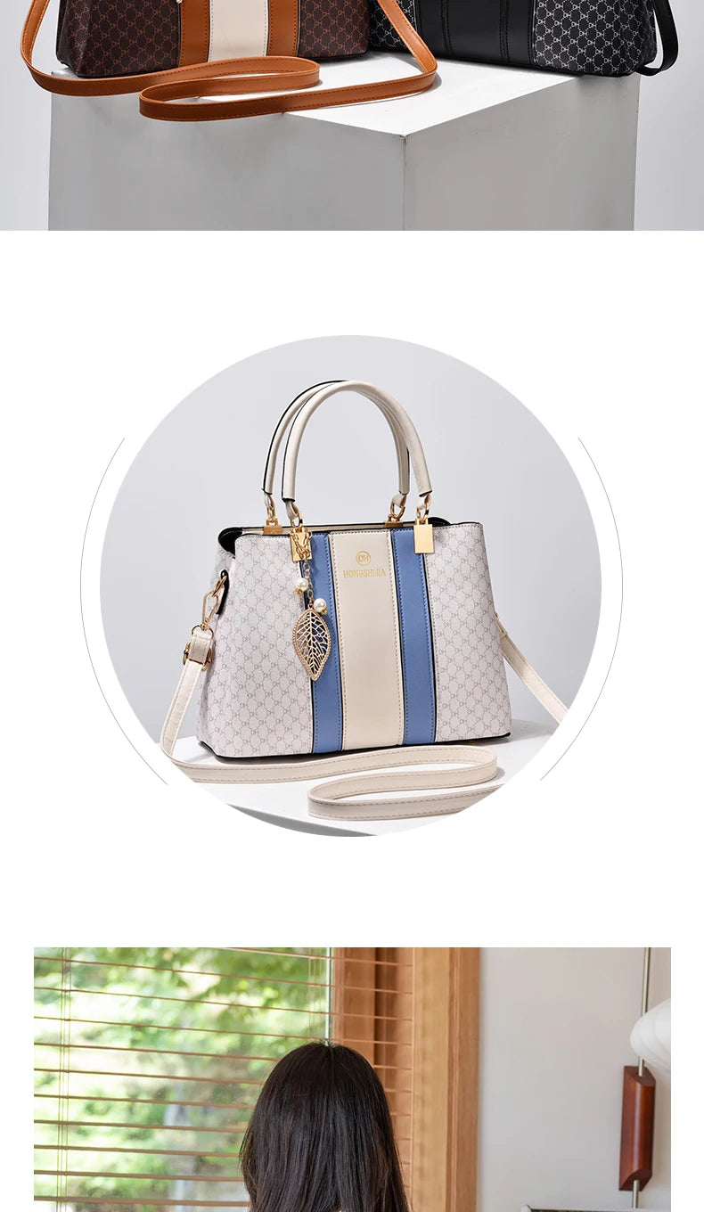 Elegant Leather Tote Bag - Premium Big Capacity