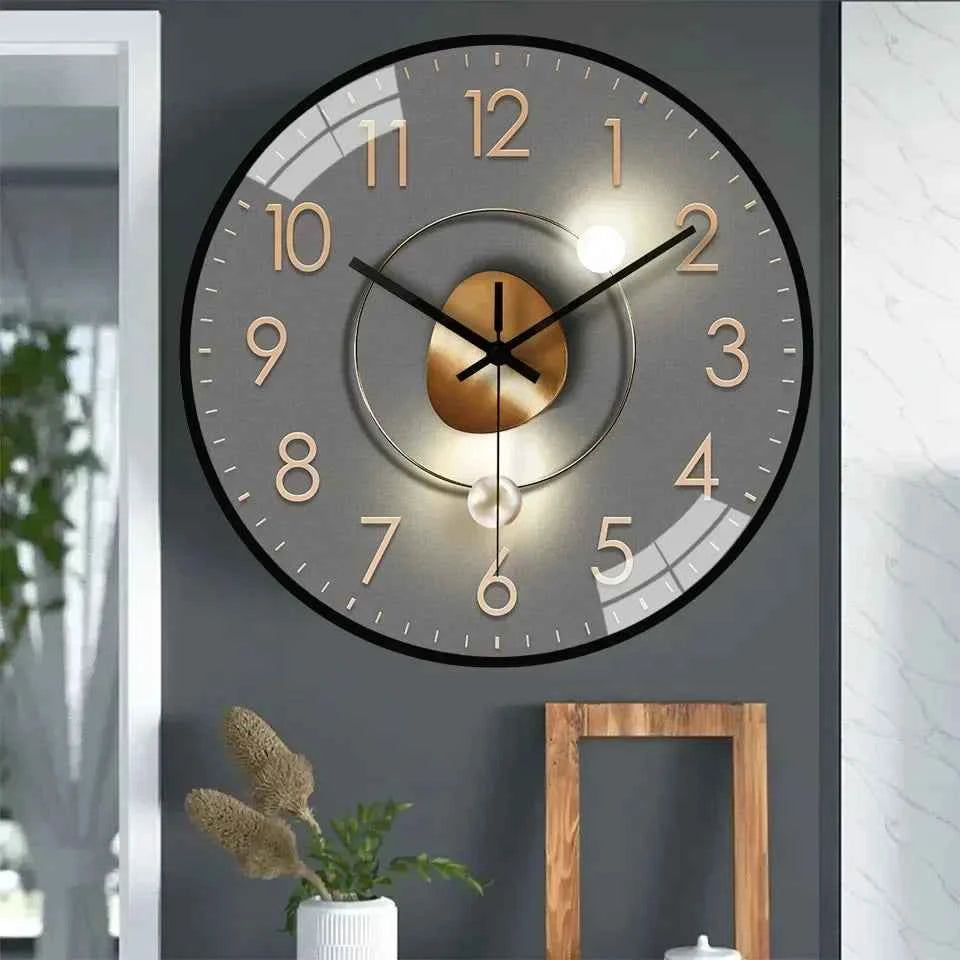 Elegant Silent Modern Wall Clock - Non-Ticking Design