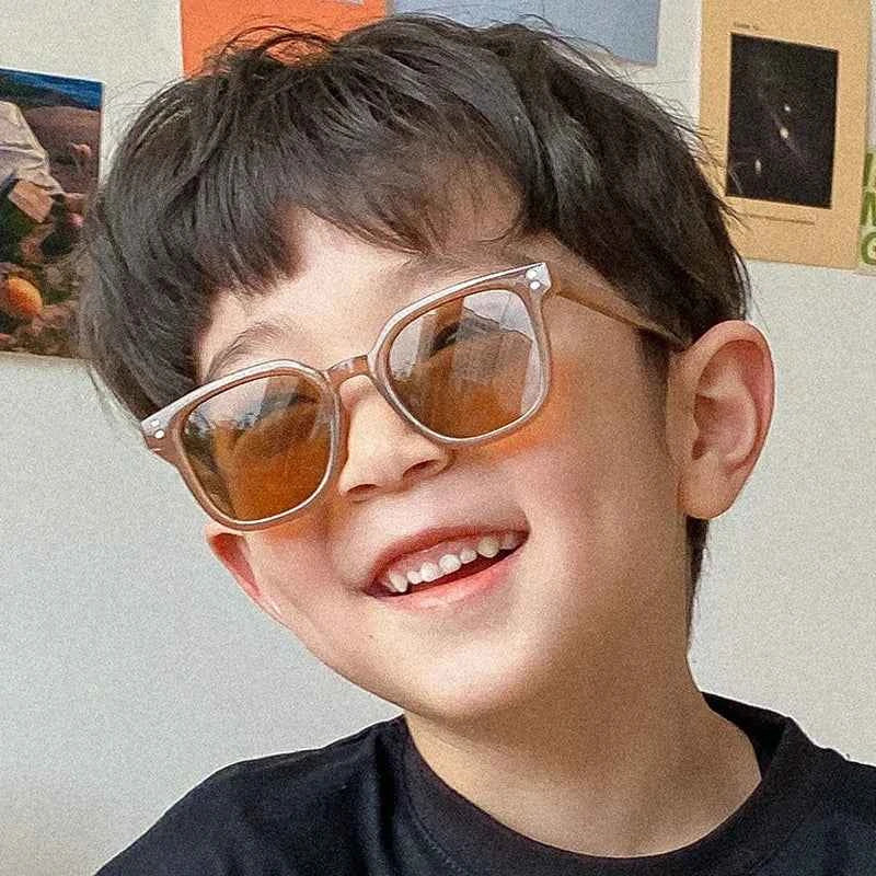 Premium Kids Sunglasses - UV400 Vintage Square Eyeglasses