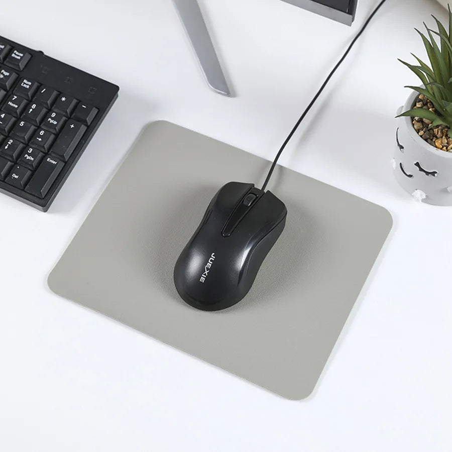 Premium Small Leather Mouse Pad - Non-Slip & Waterproof