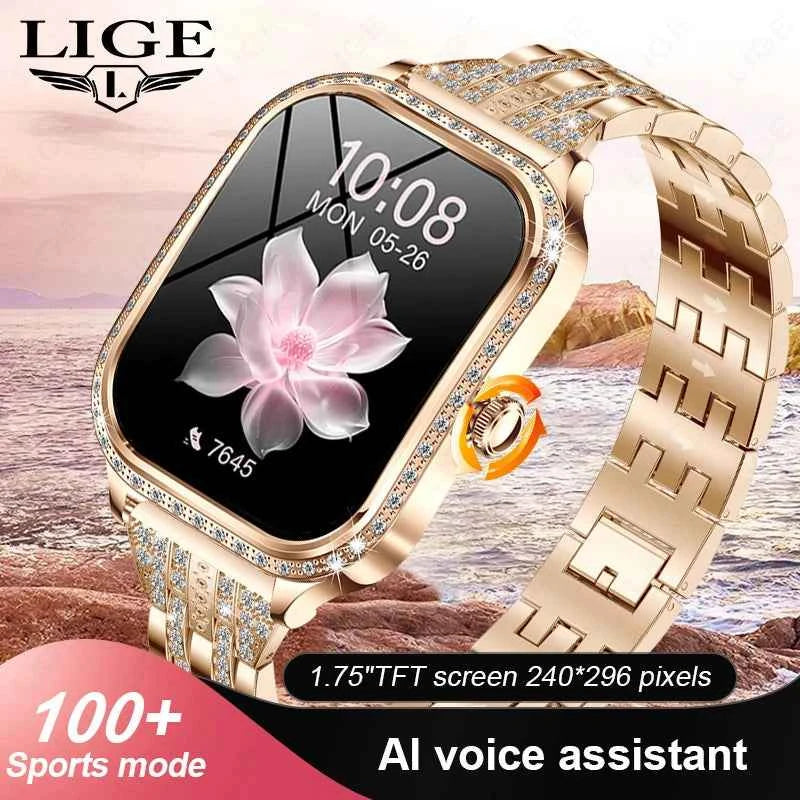 Luxury Smart Watch - Bluetooth Call & Heart Rate Monitor