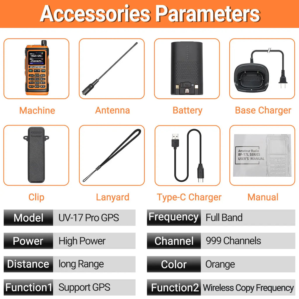 Professional Long Range Walkie Talkie - GPS & Air Band
