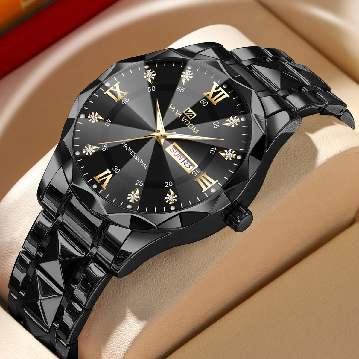 Luxury Men's Quartz Watch - Stainless Steel Business Timepiece