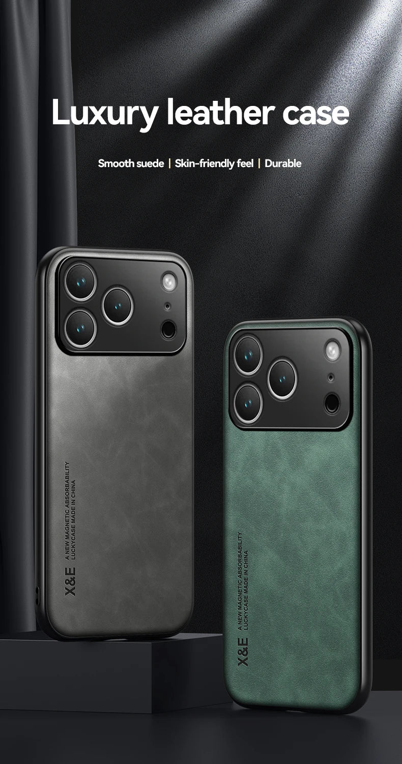 Luxury iPhone Shockproof Case - Magnetic Car Holder