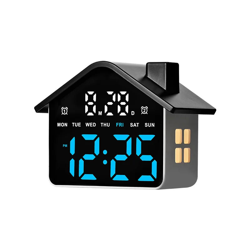 Premium LED Digital Alarm Clock - Voice Control & Night Light
