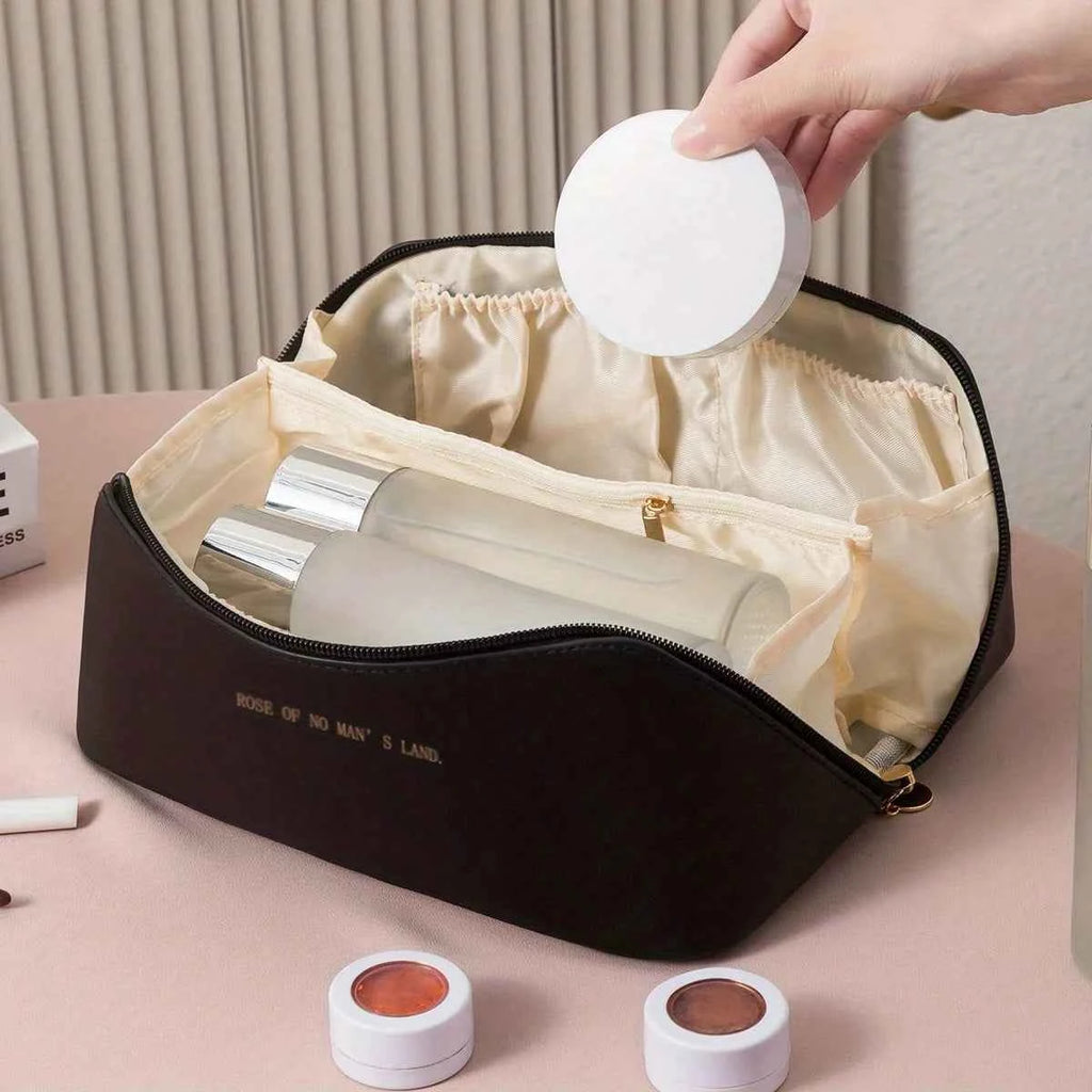 Luxury Makeup Organizer & Travel Cosmetic Bag - Premium PU Leather