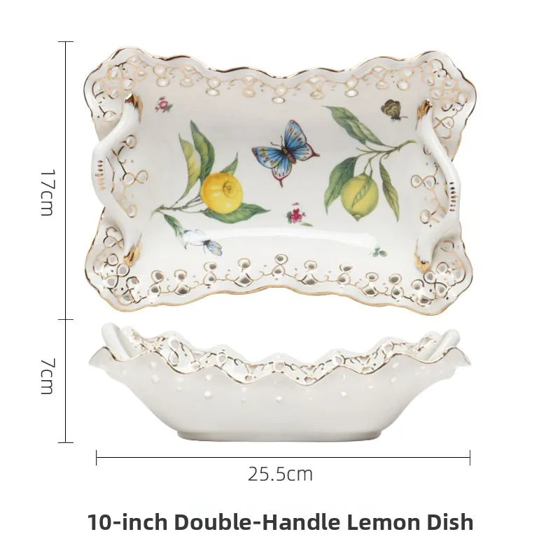 Elegant Ceramic Dinner Plate - European Style Round Dish